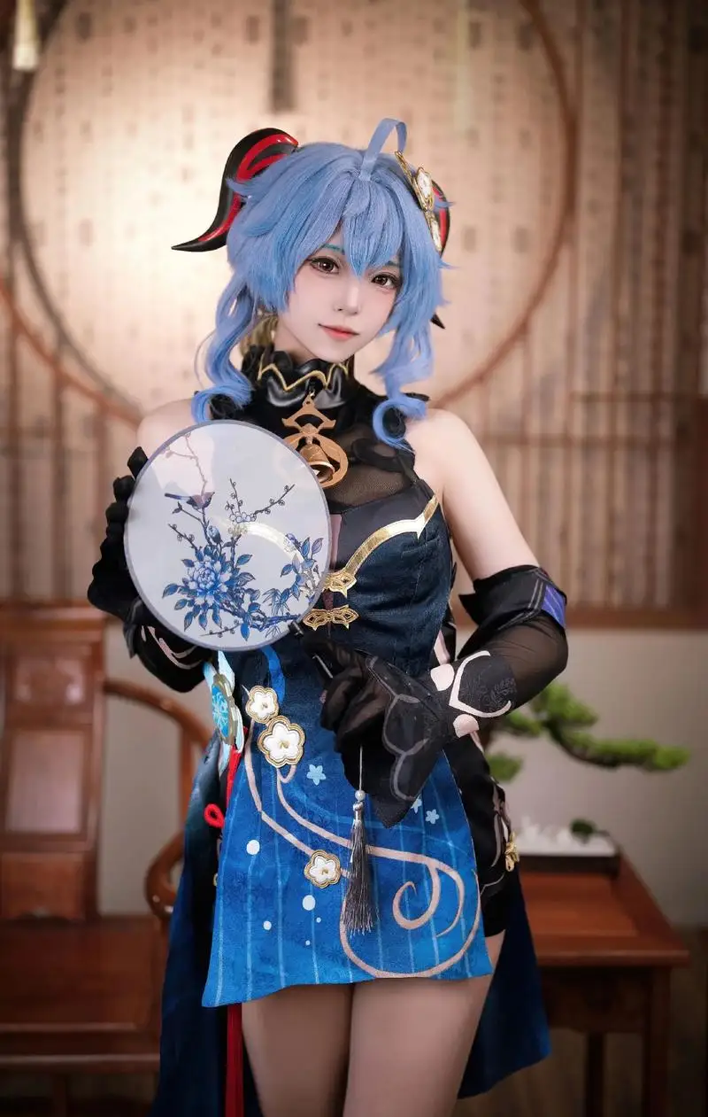 متوفر في المخزون أزياء Ganyu الجديدة التأثيرية أزياء Genshin Impact التأثيرية Twilight Blossom Gan Yu مجموعة كاملة زي تنكري