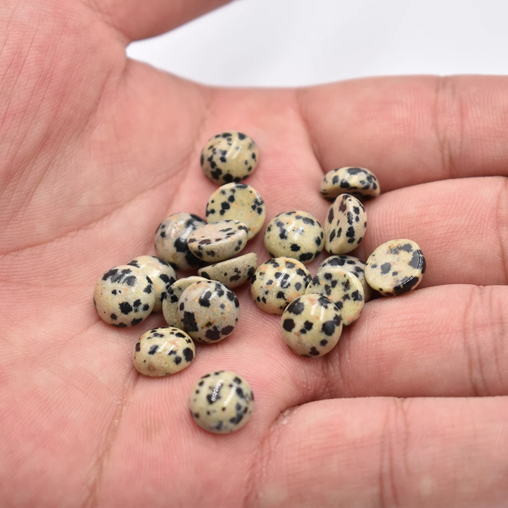 Großhandel 50 Stück/Lot Modische, hochwertige 10mm gemischte runde CAB-CABOCHON Natursteinperlen für Schmuckzubehör, kostenloser Versand – Detail 9