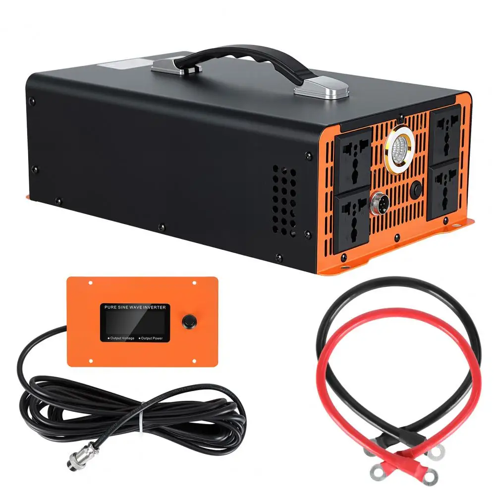 3000W Pure Sine Wave Inverter Wireless Remote Control, Car Power Inverter For Vehicles, RV, Camping,   Off-Grid