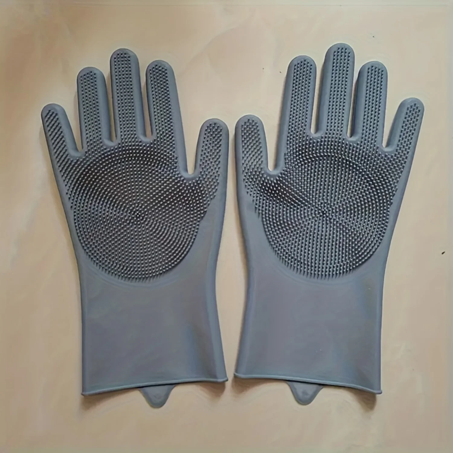 Silicone Dishwashing Gloves - Reusable Kitchen Scrubber, Non-Slip, Heat Resistant, Lead-Free, Multipurpose Cleaning Gloves