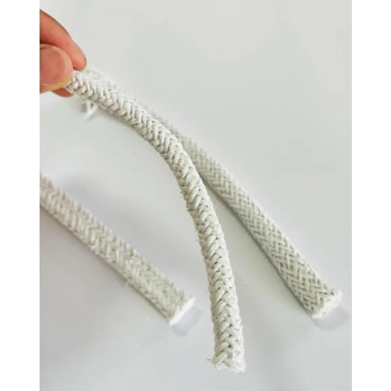 600℃ High Temp Alkali-Free Glass Fiber Braided Rope, Fireproof, Acid-Alkali Resistant, Non Scratch
