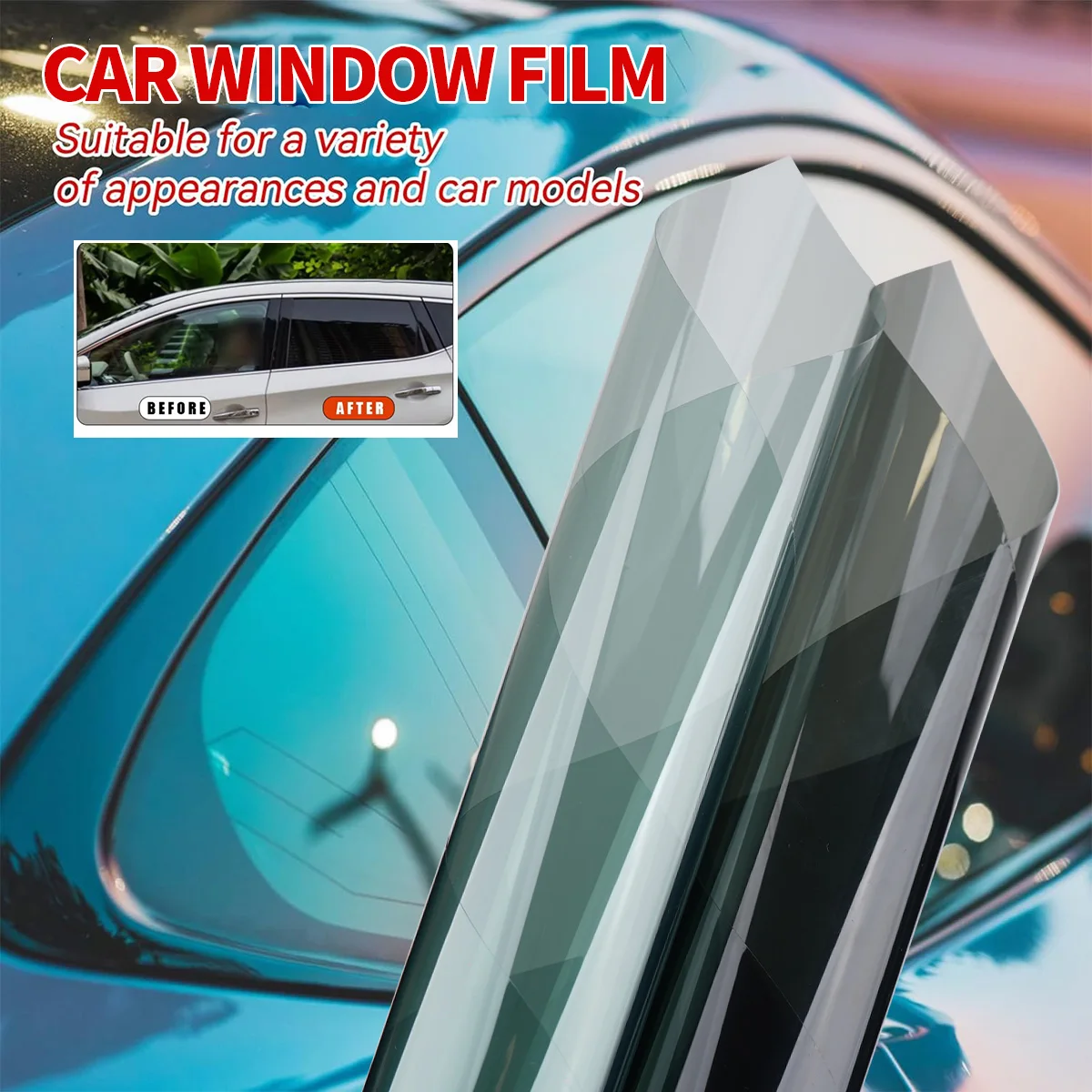

Photochromic Car Window Solar Tint Film Color Changing Heat Rejection UV Protection for Front Rear Windshield Auto Accessories