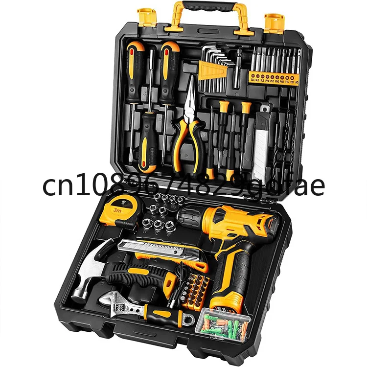 DEKO 126Pcs Power Tool Combo Kits with 8V Cordless Drill,10MM 3/8'' Keyless Chuck,Professional Home Household DIY Hand Tool Kits