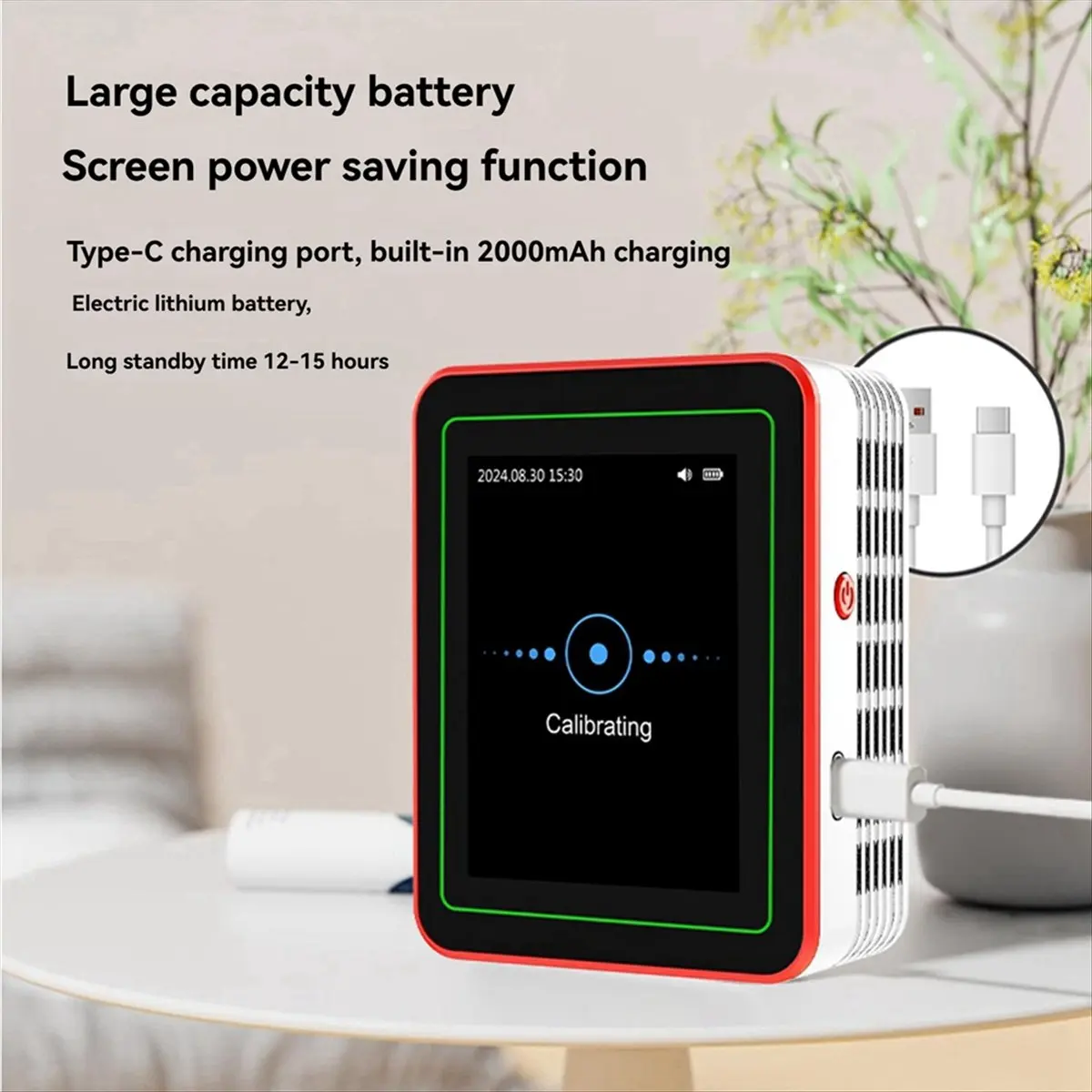 

Монитор качества воздуха 18-в-1, тестер качества воздуха PM2,5, хранилище данных, загрузка качества воздуха, детектор углекислого газа White-BCBW