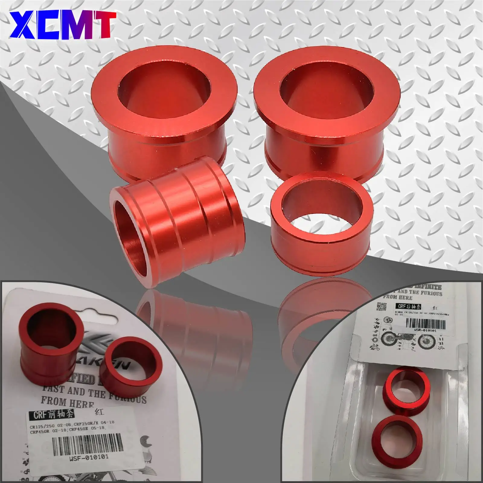 

CNC Front Rear Wheel Hub Spacer For Honda CR125R CR250R CRF250R CRF450R CRF450RX CRF450X CR 125R CRF 250R 450R 450X RX 2004-2020