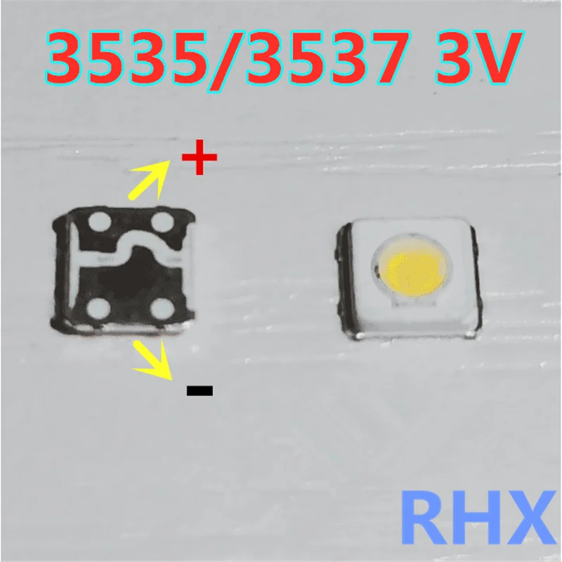 

100% НОВЫЕ SMD LED-модули 1W 3537 3535 для подсветки LED-телевизоров, холодный белый свет, 3V 300mA, для ремонта ТВ