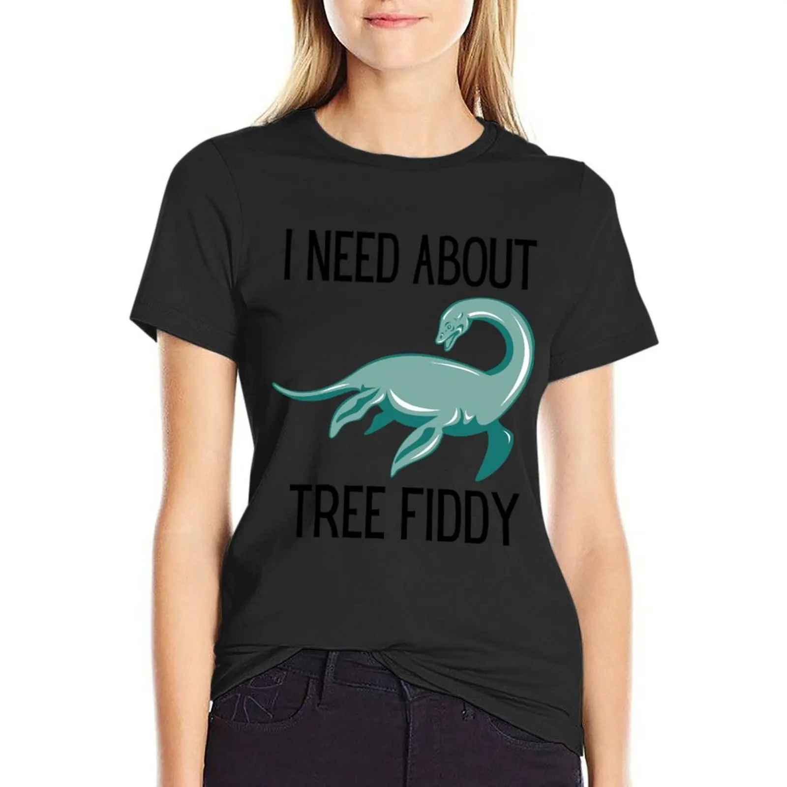 

I NEED ABOUT TREE FIDDY T-Shirt korean fashion animal print shirt for girls white t shirts for Women