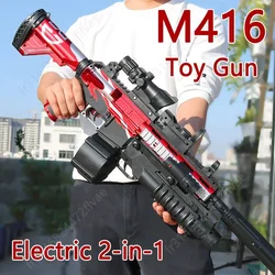 2024 Christmas Present M416 Electric Gel Gun Airsoft Slatter Ball Gel Toys CS Fighting Outdoor Game for Children Gift