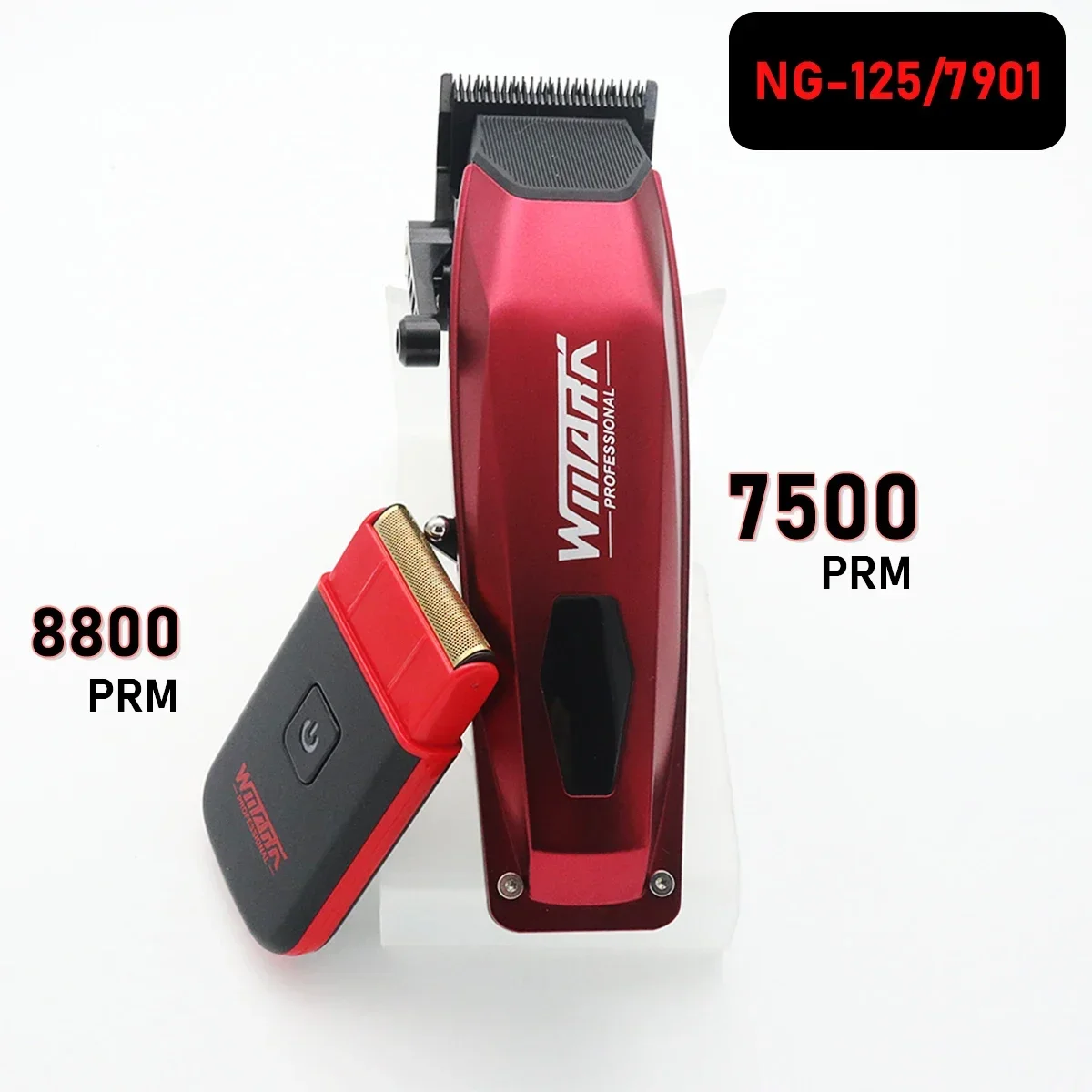 WMARK NG-125 NG-7901 Hair Clippers Men Professional Kit LCD Display Ceramic Blades USB Port Haircut Machine Beard Trimmer