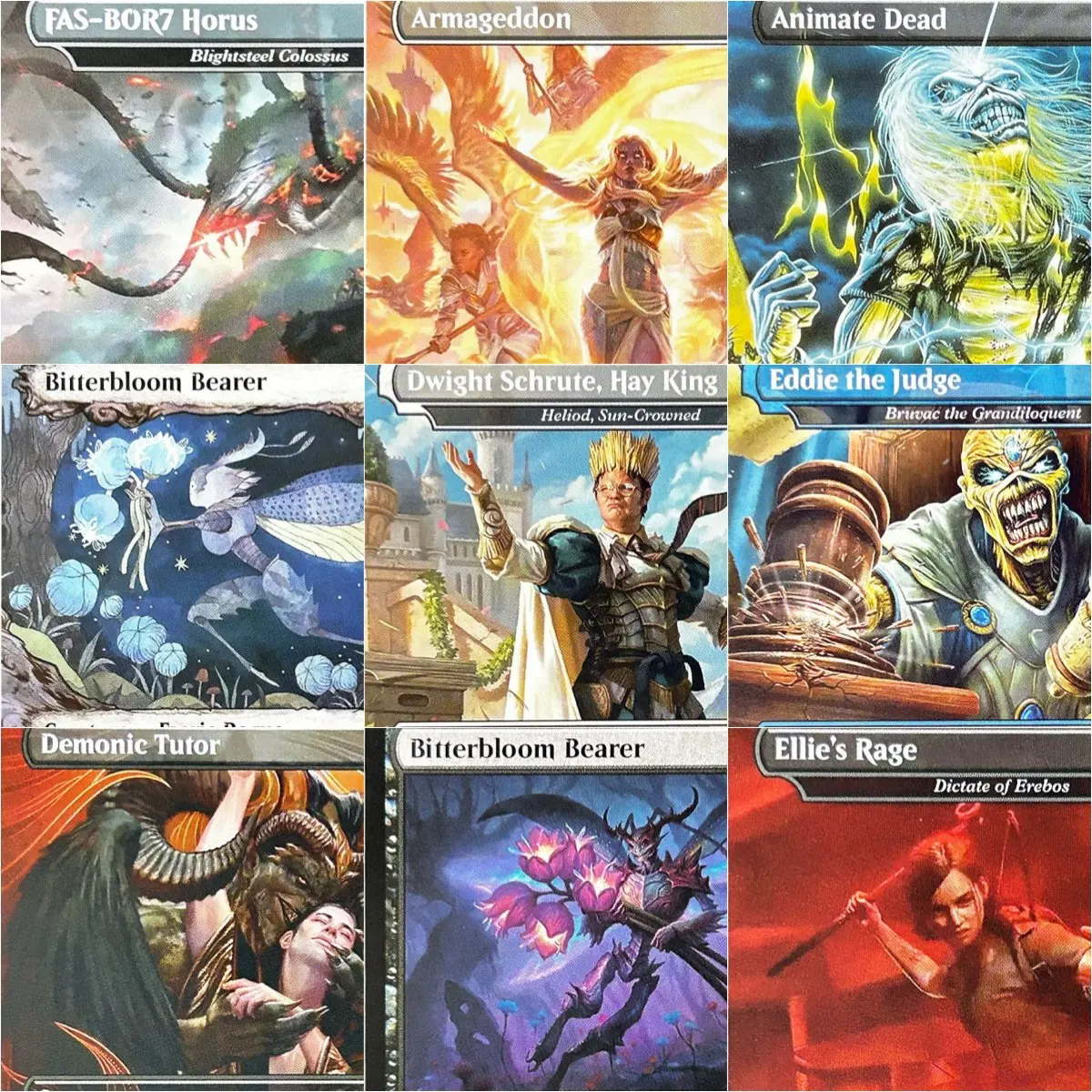 

Holo TCG Magical Proxy Cards Bitterbloom Bearer Ellies Rage Top Quality Proxy Gathering Board Playing Game Trading Cards