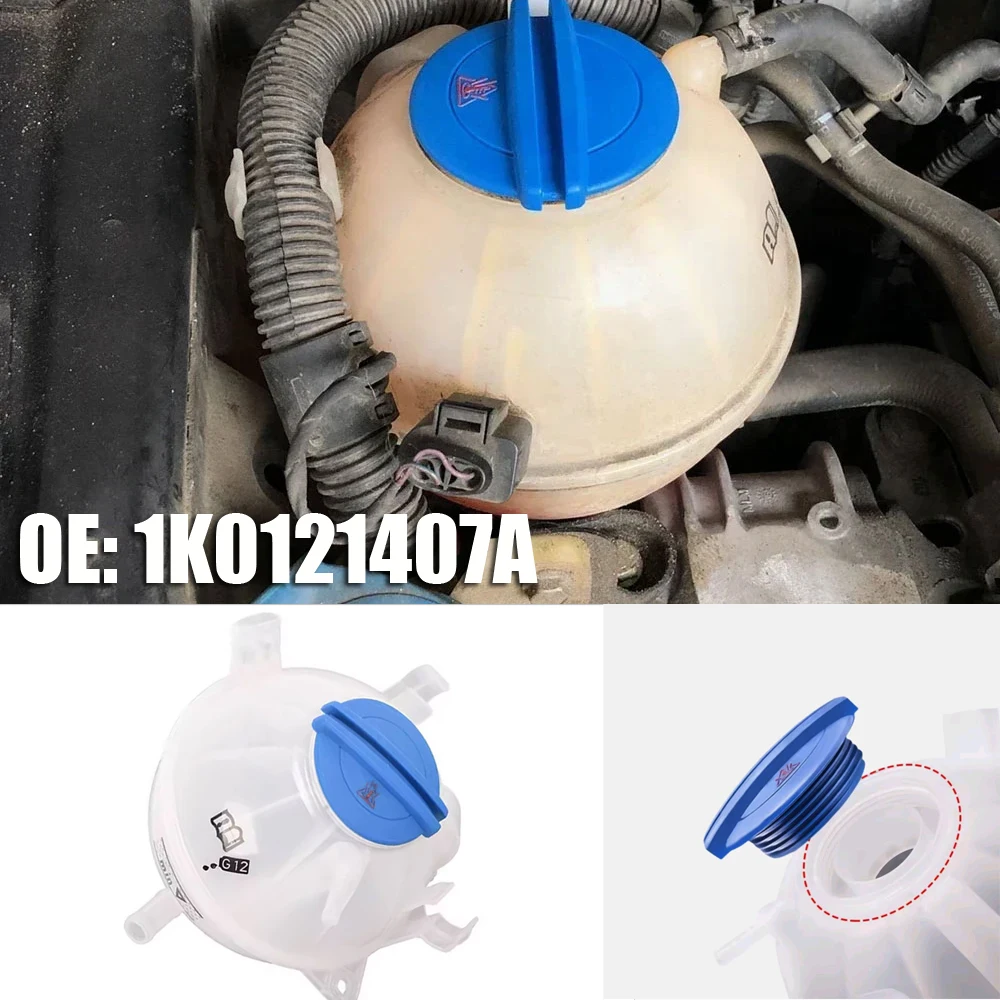 

1K0121407A Car Coolant Expansion Water Tank with Cap for VW Jetta MK5 Golf GTI MK6 Tiguan Passat CC Beetle Eos Audi A3 Q3 TT