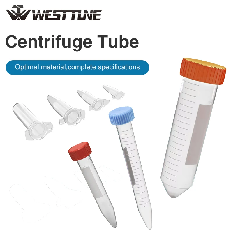 Westtune Mini Plastic Centrifuge Tube  0.2ml 0.5ml 1.5ml 2ml 10ml 15ml 50ml PCR Tube PRP Tube Test Tube Plasma Centrifuge Tube