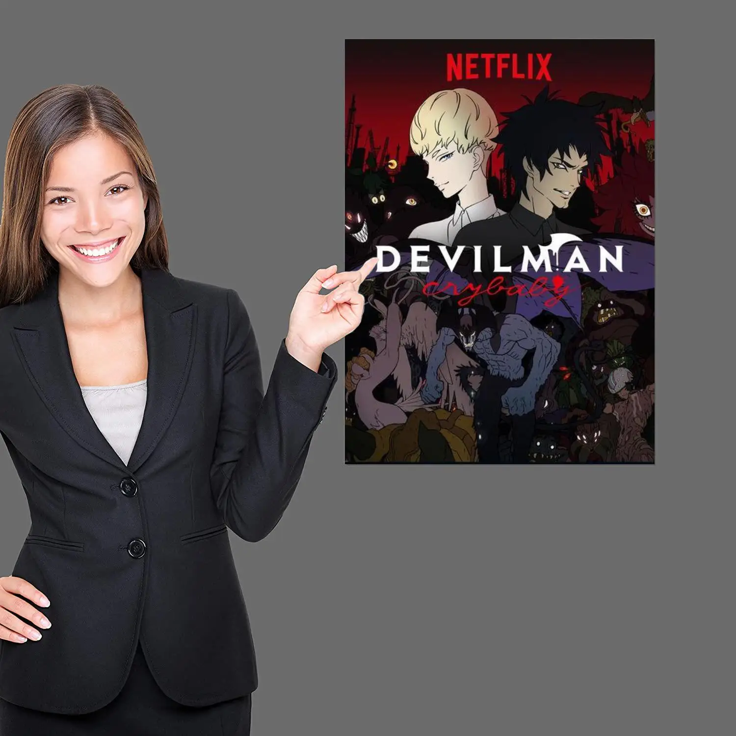 devilman crybaby Poster Prints Wall Art Canvas Painting Poster For Modern Family Living Room Home Decor