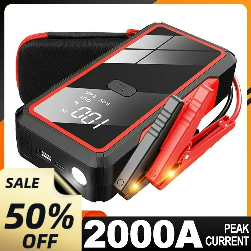 

Car Jump Starter 2000A/1200A/600A Car Battery Starter Portable Power Bank Charger 12V Auto Emergency Starting Device Booster