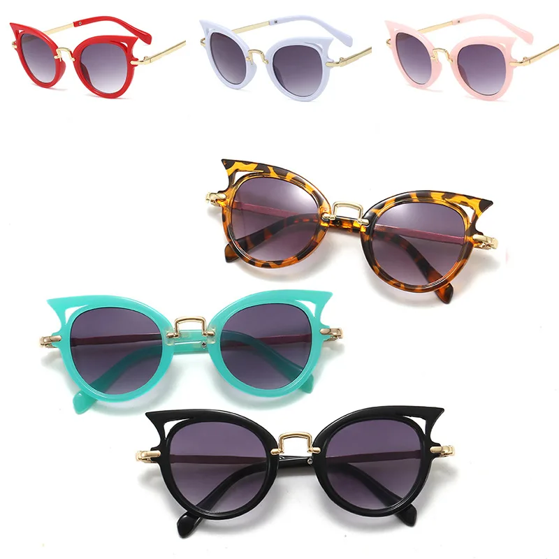 Fashion Male And Female Baby Cat Eye Sunglasses UV Resistant Children's Sun Glasses Children Travel And Leisure Sunglasses