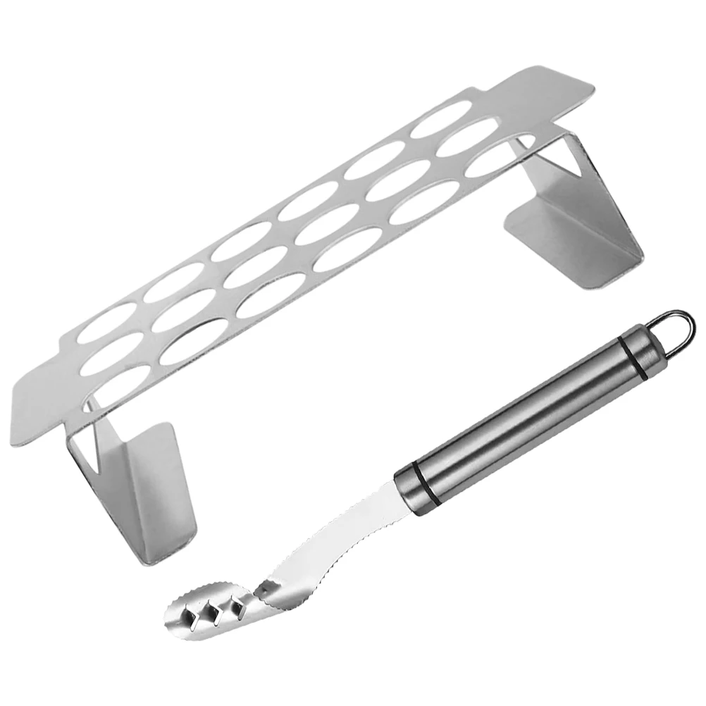 

Stainless Steel Rack Grill Tools Jalapeno Stainless Steel Drumstick Roaster Corer Chicken Leg Roaster BBQ Accessories Chili