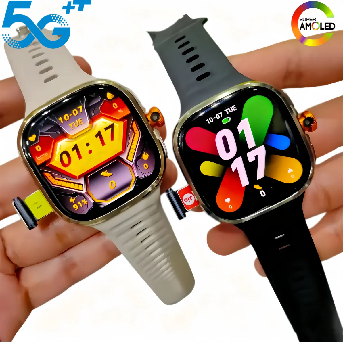 M99/M99 Mini 2.4inch Amoled Smartwatch 5G LTE Android 10.0/13.0 Smart Watch With Rotary Camera GPS WIFI NFC Sim Card Slot