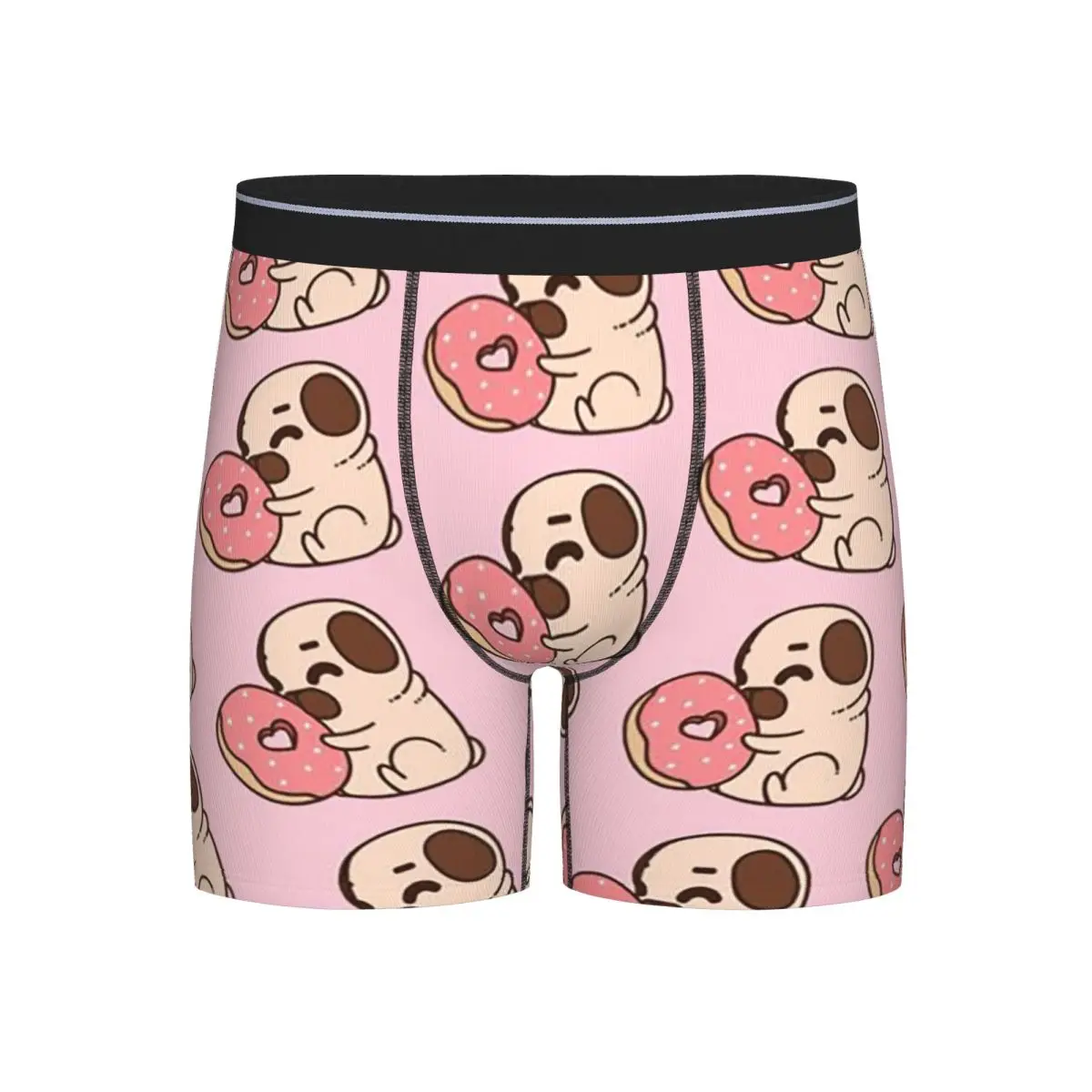 

Long Boxer Underpants Shorts Cute Pug Dog Panties Men's Comfortable Underwear for Homme Man Boyfriend Gifts