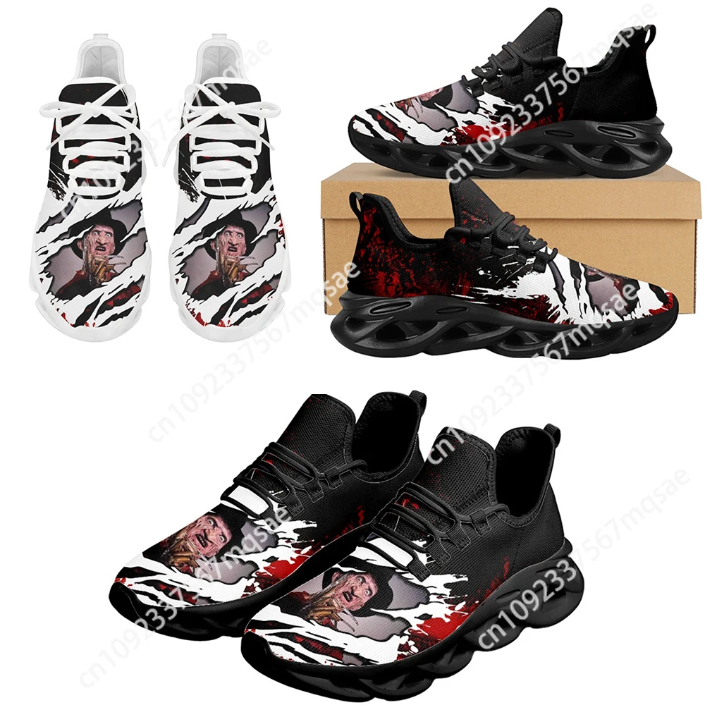 

Custom Horror Movie Character Mesh Shoes Freddy Krueger Sneakers Breathable Air Cushion Shoes Unisex Casual Running Tennis