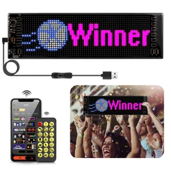 Bluetooth Smart USB 5V LED Pixels Matrix Display Sign RGB Car Advertising Light Programowalny przewijany wzór animacji tekstu