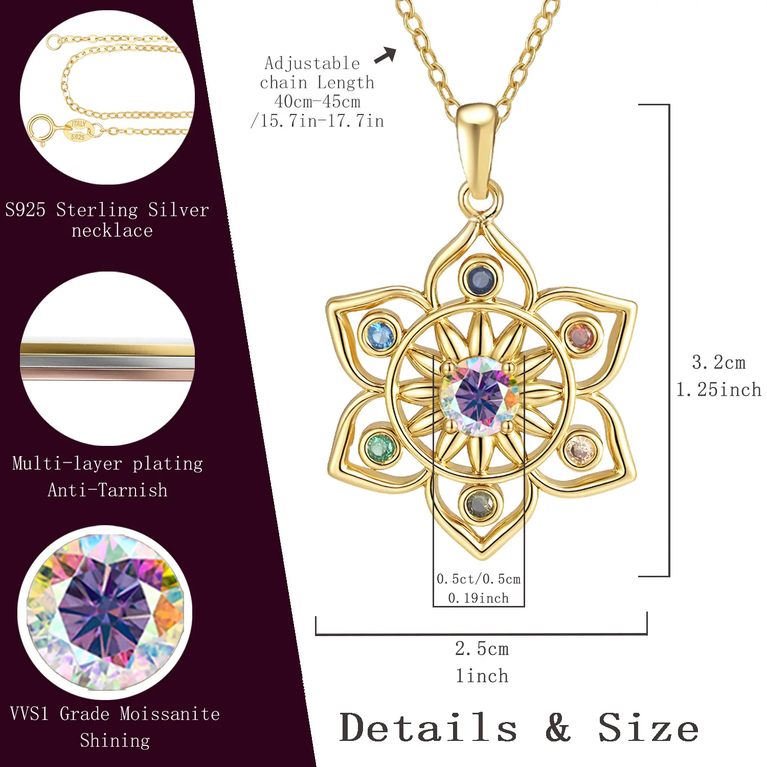 

Ожерелье LAMVOICE из стерлингового серебра S925, на День святого Валентина, с муассанитом 0,5 карата, подарок для дочери, украшения для женщин