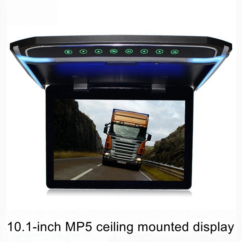 Ultra-Thin 10.1-Inch Ceiling-Mounted Display Flip-Down Ceiling Display Screen MP5 Player HDMI In-Car TV