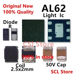 4in1 Set New AL62 AW9962DNR For Android Phone Light Set Kit BackLight IC 2.5x2mm Coil Boost Diode Inductance 50V Capacitor