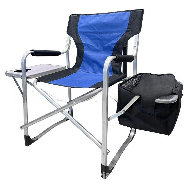 High quality comfortable aluminum tube with table plate ice bag outdoor leisure beach camping camping backrest folding chair