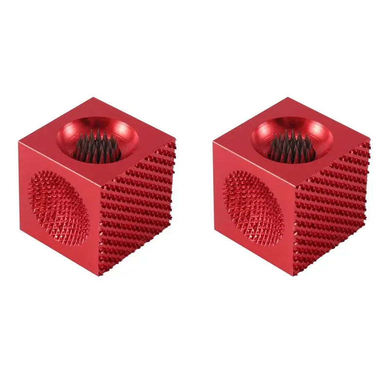 ABUE-2X 5 Tools In 1 Pool Cue Tip Maintenance, Tapper, Perforator, Shapers - The Last Tip Tool Pool Cue Tips,Red