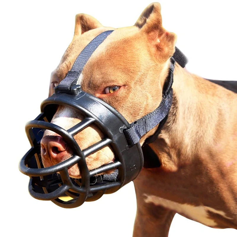 Silicone Basket Dog Muzzle Adjustable & Comfortable Secure Fit Durable Lightweight Rubber Dog Muzzle Stop Biting Safe Training