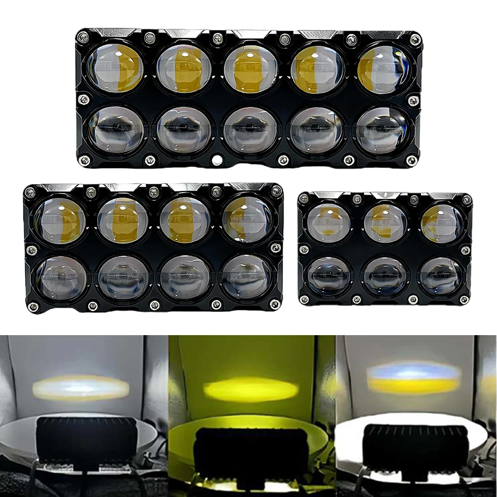 

Motorcycle LED Spotlight 6LED 8LED 10LED Bi-Color Spotlight Motorcycle Spotlight Spot Lamp 12V External Conversion Lights