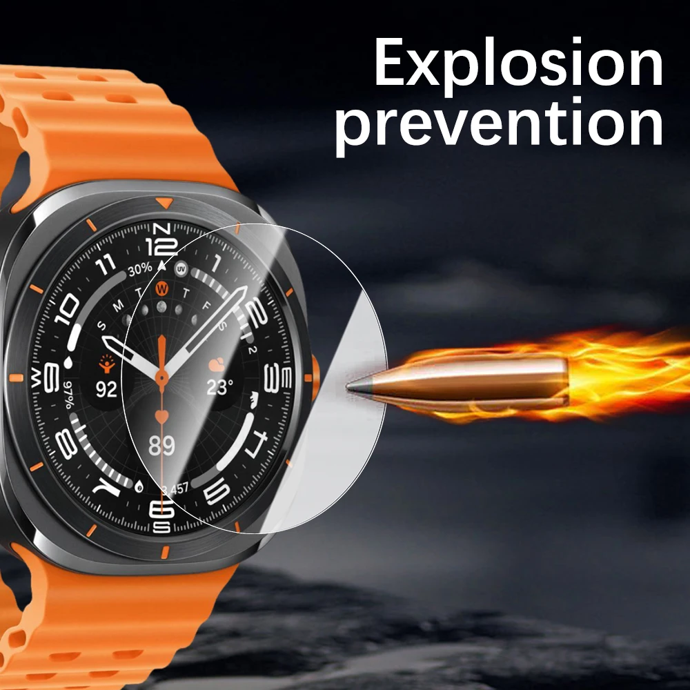 ฟิล์มกระจกนิรภัยสำหรับ Samsung Galaxy Watch 7อุปกรณ์ป้องกันหน้าจออัลตร้า47มม. สำหรับ Samsung Galaxy Watch 7 40 44มม. ฟิล์มป้องกัน