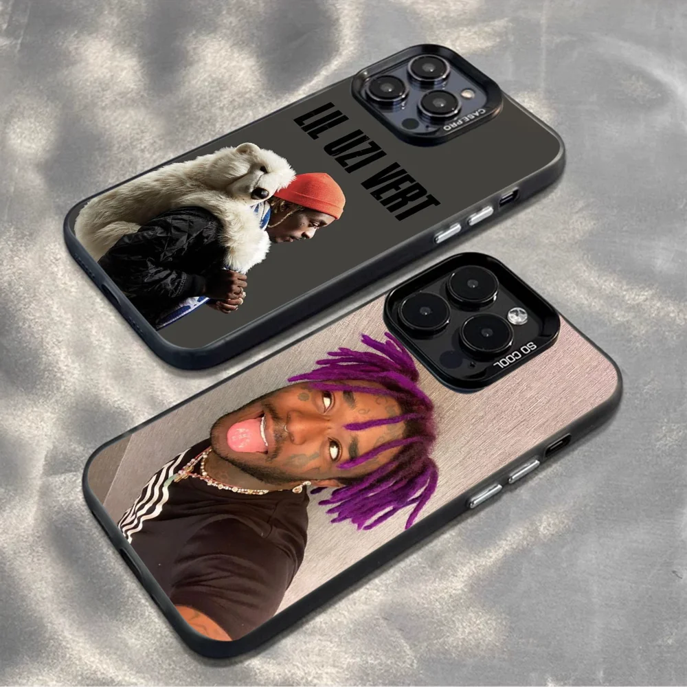 

Rapper L-Lil U-Uzi V-Vert Phone Case For iPhone16,15,14,13,12,11,Mini,Pro,MAX Color Silver Shell Matte Shockproof Back Cover