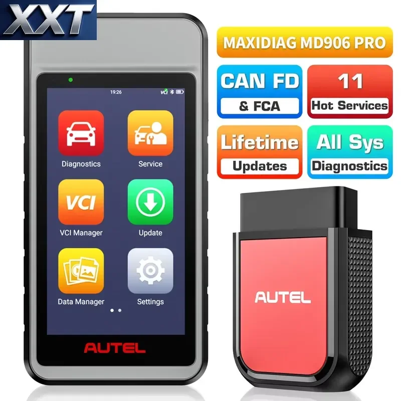 XXT Official Store MaxiDiag MD906 PRO Vehicle Diagnostic Scan Tool Code Reader Car Full System OBD2 Scanner Upgraded of