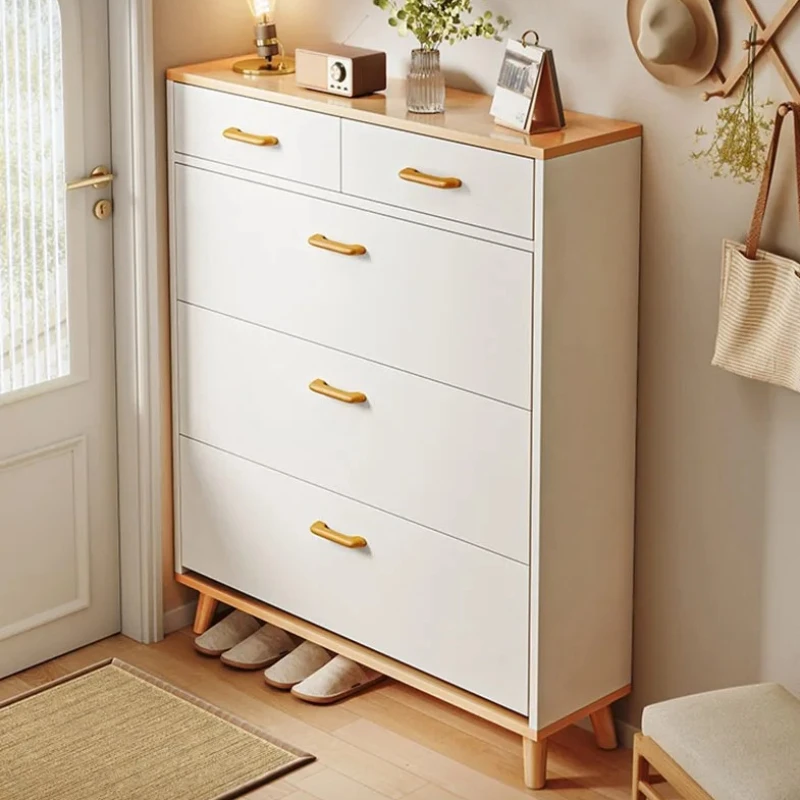 

Assembled Storage Shoe Racks Cabinet Modern Indoor Ultra Thin Designer Shoe Cabinet Living Room Wooden Schuhschrank Furniture