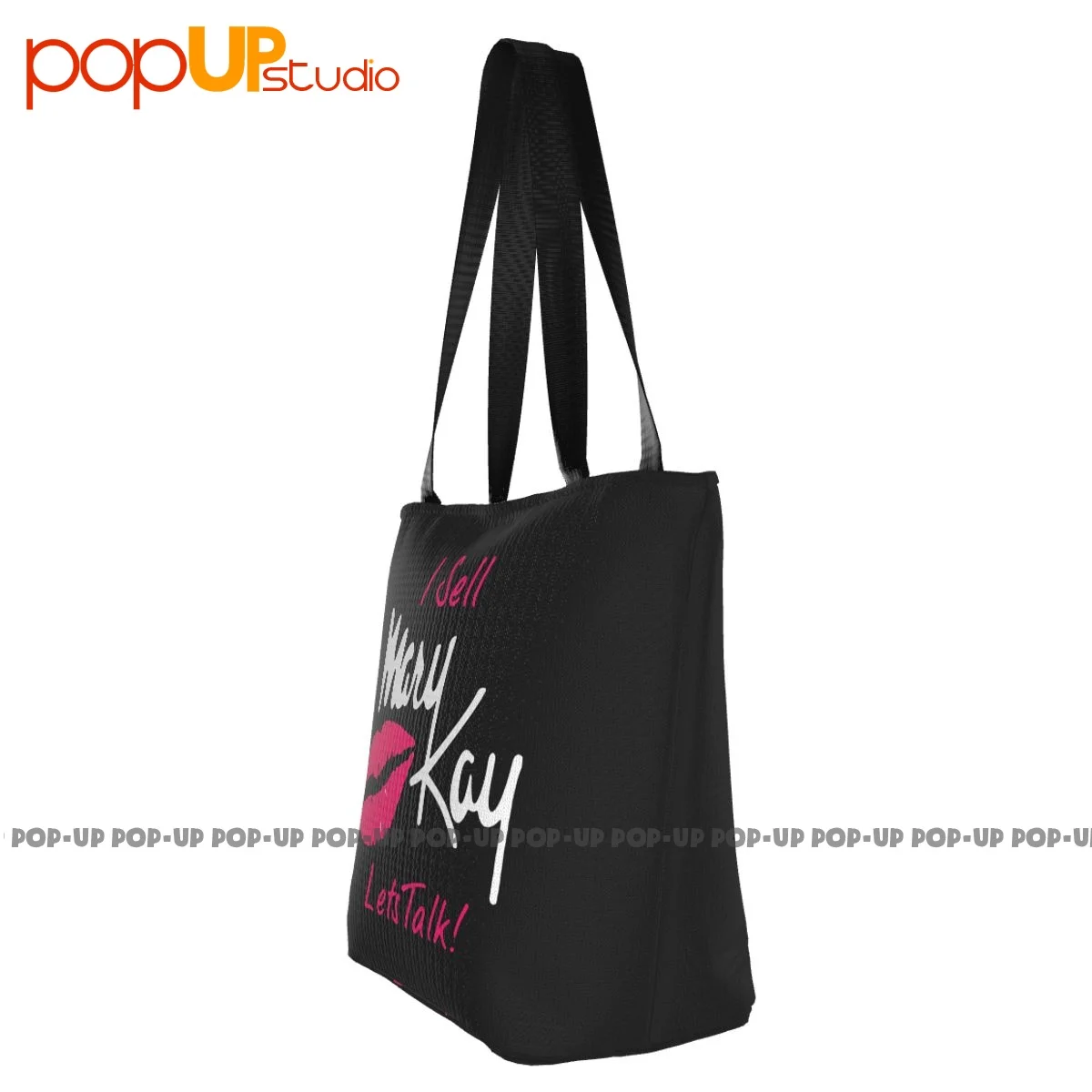 I Sell Mary Kay Lets Talk Lips Travel Handbags Polyester Shopping Bag Storage Handbag