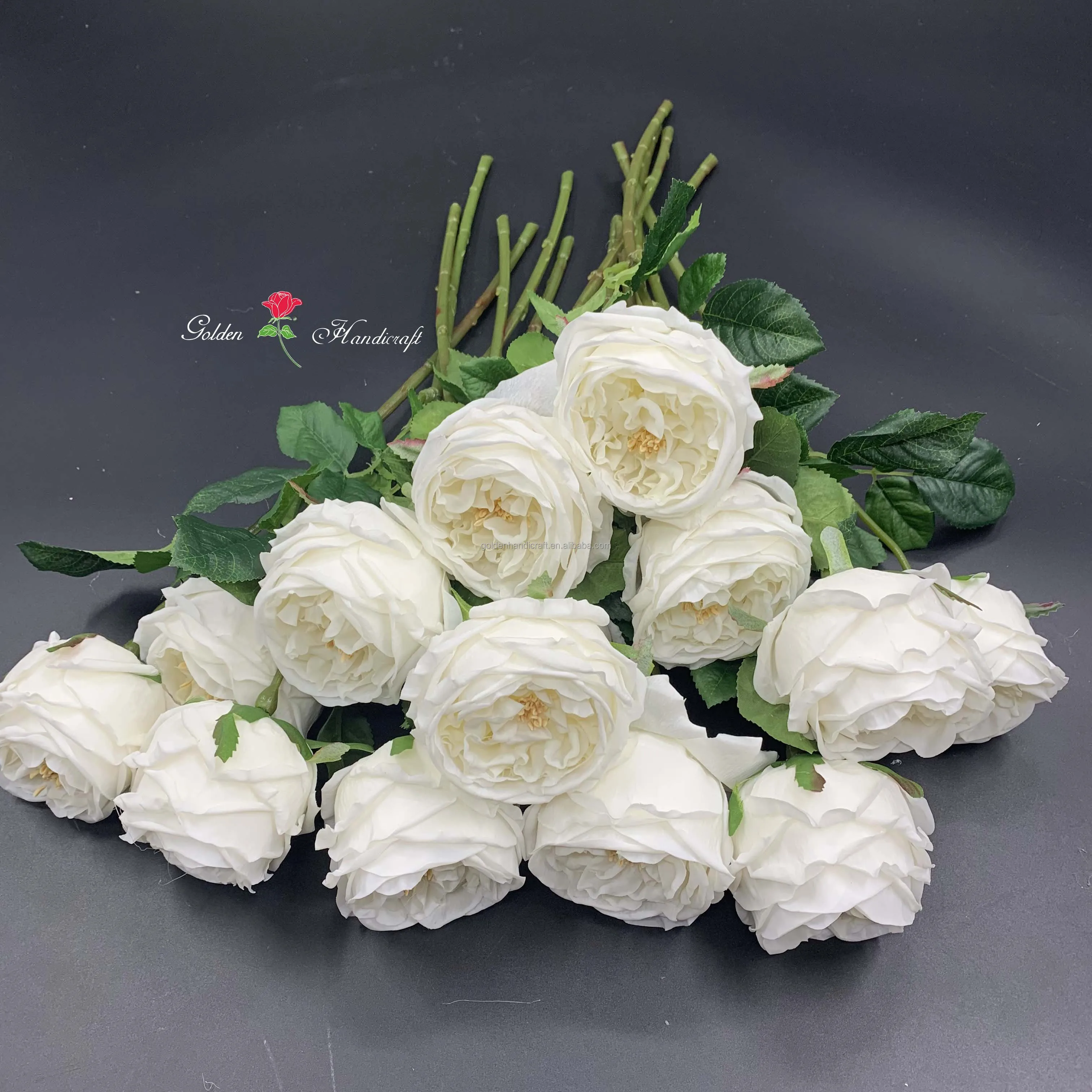 QSLH-F111- Artificial flowers real touch rose flower for wedding and home decoration austin rose flower for wedding decoration