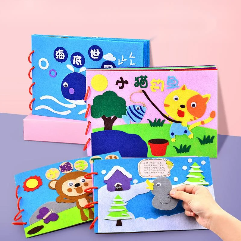 

DIY Educational Book Crafts Children Handmade Painting Cards Graffiti Creative Toys Puzzle Learning Story Kids Gifts New