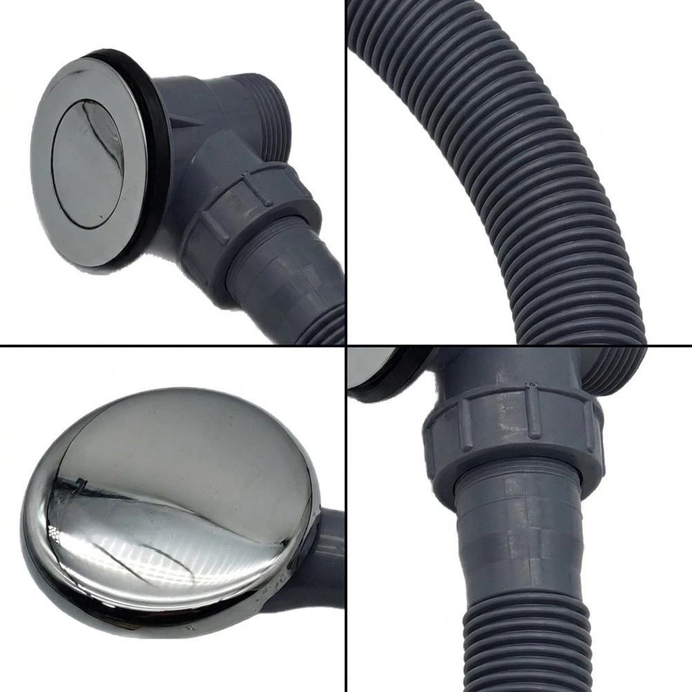 1pc Black Copper Alloy Bathtub Drain And Overflow Kit With Mechanism For G1 2 Inch Sink Hole Bathroom Plumbing Accessories