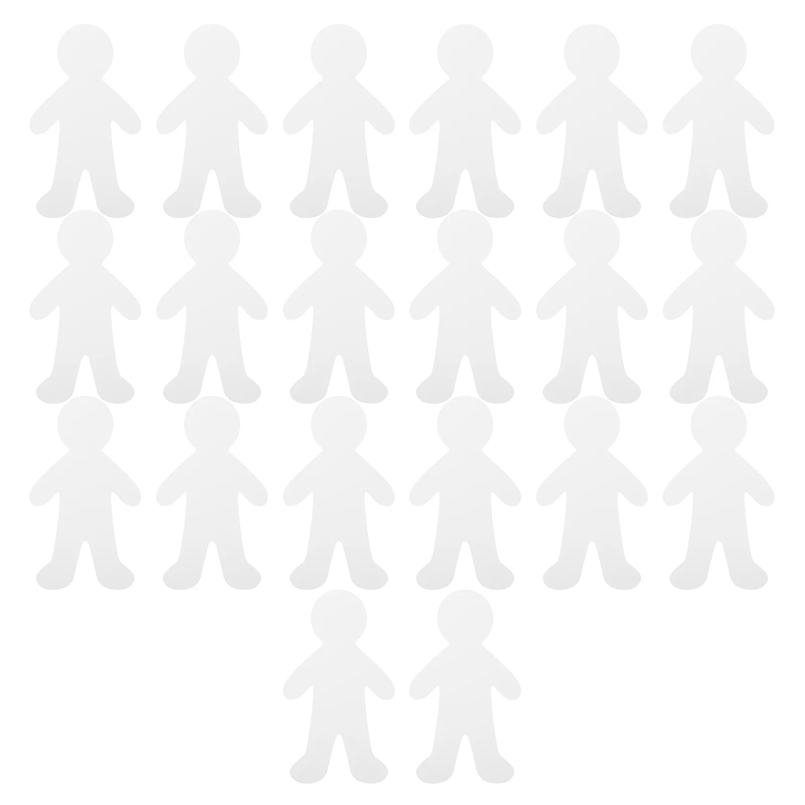 

20Pcs White Paperboard People Cutouts Blank Human Figures for Kids DIY Craft Projects School Classroom Decoration Supplies
