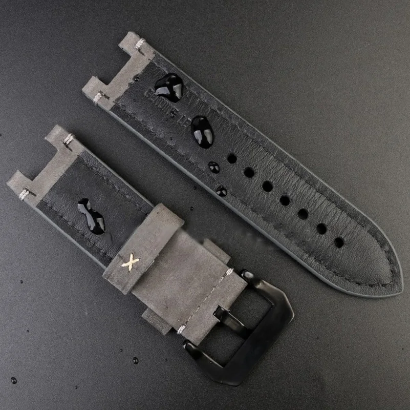 For Casio G-SHOCK GST-B100/W300/400 S110/S120/W130L Leather Watch band Concave Sport Men's Notched Manual line Strap Belt 26mm