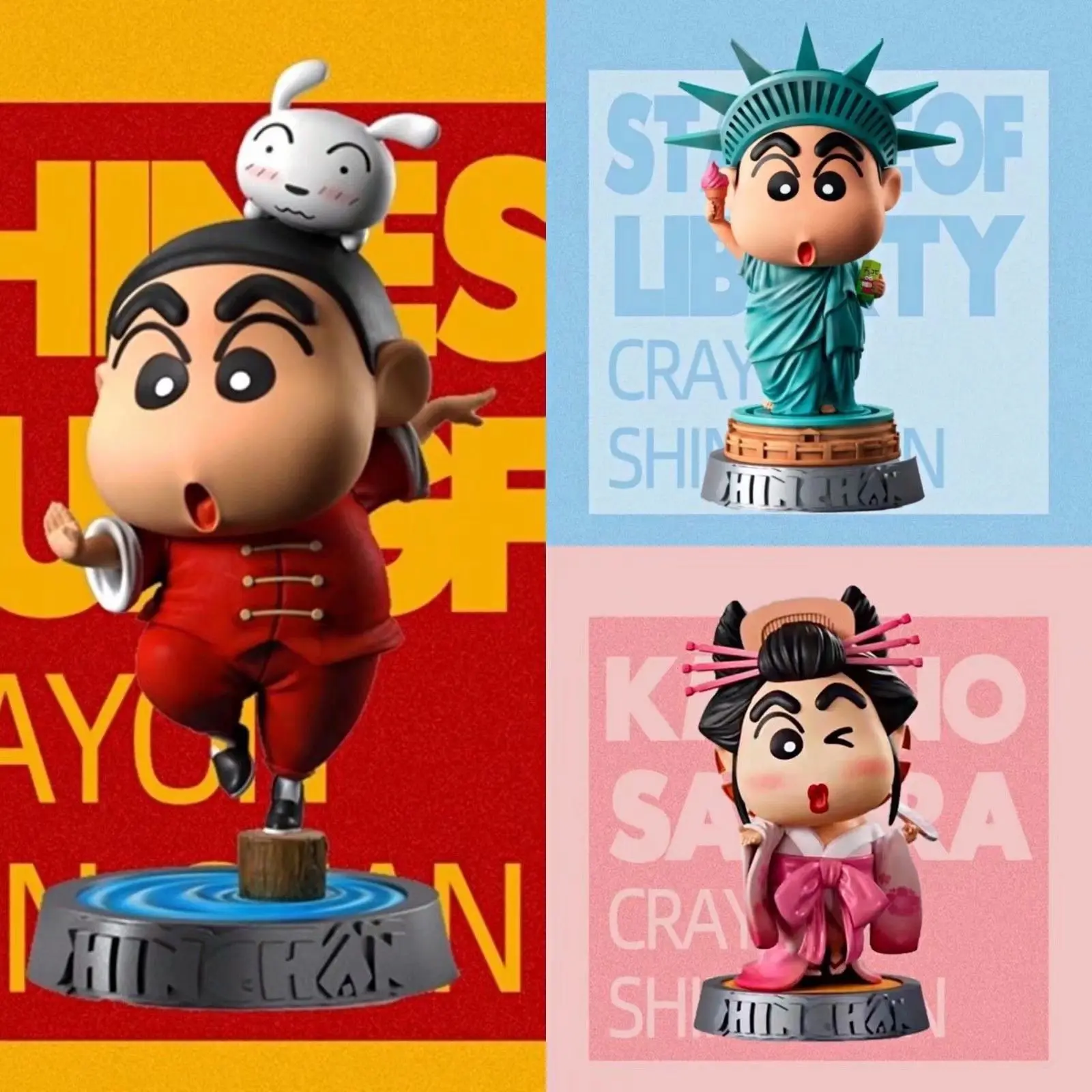 Crayon Shin‑chan GK World Tour Figure Shinnosuke Nohara Car Dashboard Ornament Desktop Collectible Model Creative Decor Gift - view 5