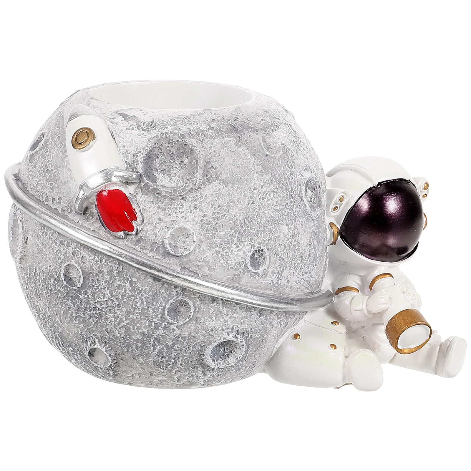 

1Pcs Resin Creative Astronaut Pen Holder Stationery Storage Organizer Desktop Decoration Pen Case Stationery Holder