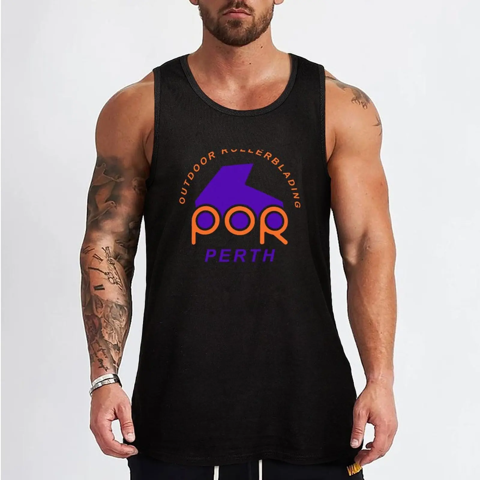 The Original Perth Outdoor Rollerblading logo Tank Top clothing men muscle t-shirt basketball gym wear men