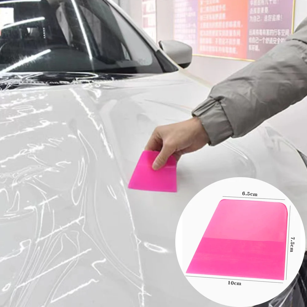 Pink PPF Squeegee for Car Paint Protection Film Install Silicone Spatula Window Tint Cleaning Tool Water Wiper Auto Accessories