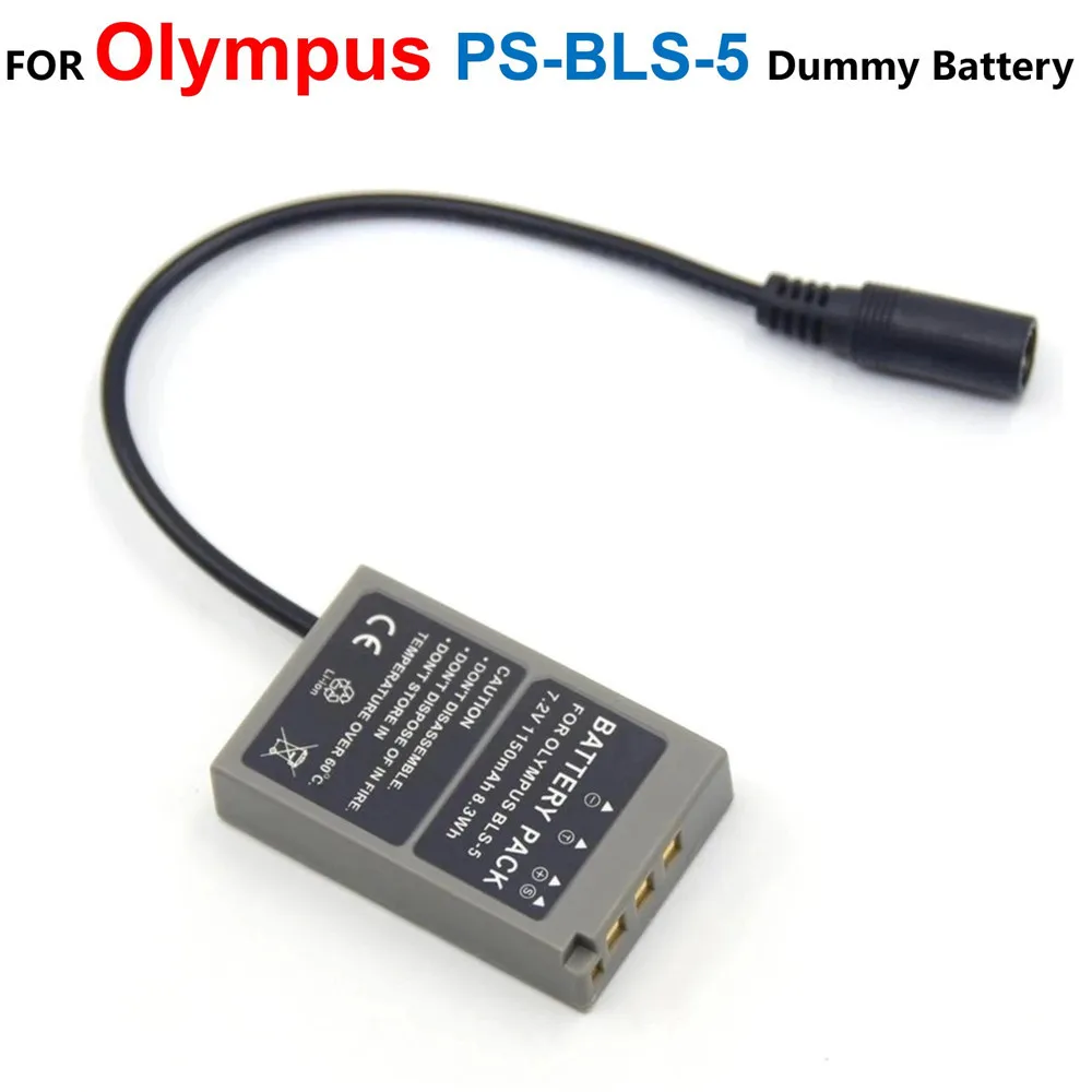 

BLS-5 DC Coupler PS-BLS5 Dummy Battery Adapter For Olympus Cameras PEN E-PL7 E-PL5 E-PM2 Stylus1 1S OM-D E-M10 E-M10 Mark II