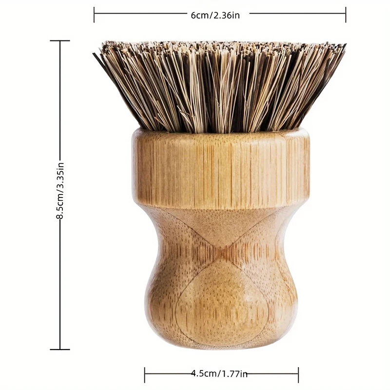 Bamboo Scrub Dish Brushes For Kitchen-Delicate Natural Washing Brush Clean Iron Pots Plates For Home Kitchen Clean