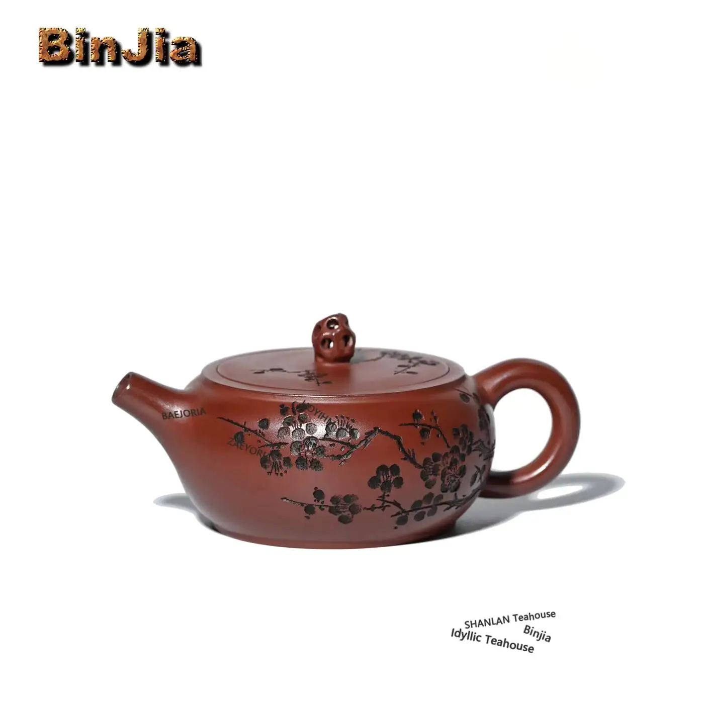 190ml Exquisite Yixing Purple Clay Teapots Handmade Stone Drum Pot Raw Ore Red Skinned Dragon Mud Kettle Zisha Tea Set Drinkware
