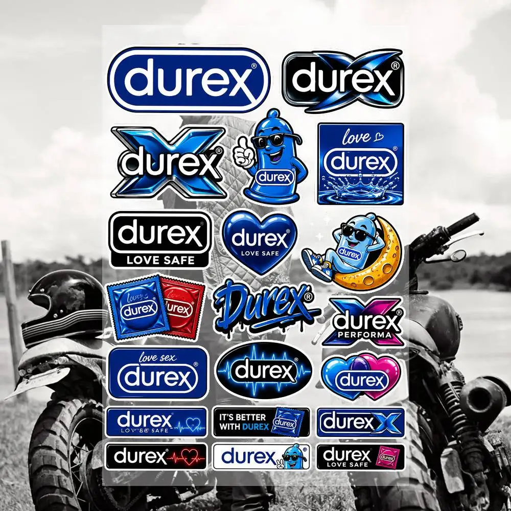 Image of D-urE-x Ästhetische Graffiti Wasserfeste PVC-Aufkleber für Auto Motorrad Skateboard Helm Notizbuch