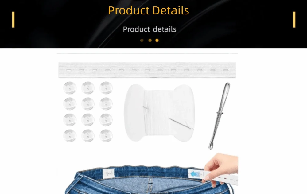 Adjustable Invisible Belt Tightener Set Invisible No-Sew Elastic Waist Band Extender Seamless Trouser Buckle Women Men Jean Pant